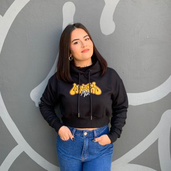 Blusa Moletom Cropped Feminino Wanted