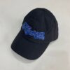 Bone Dad Hat 6 Panel Script Black