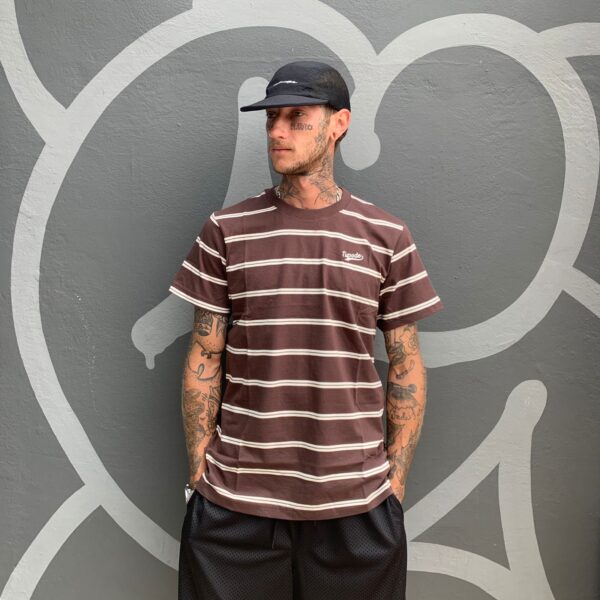 Camiseta Tupode Listrada BSBL Marrom