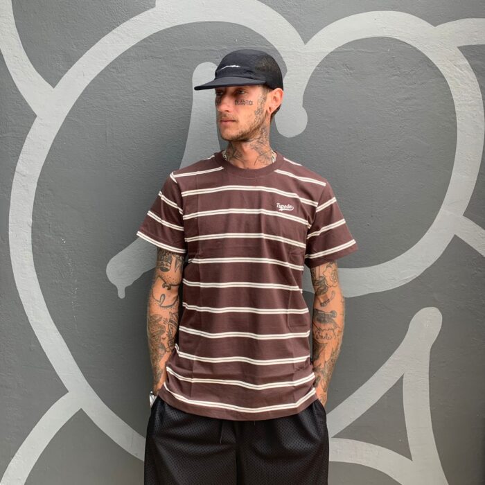 Camiseta Tupode Listrada BSBL Marrom